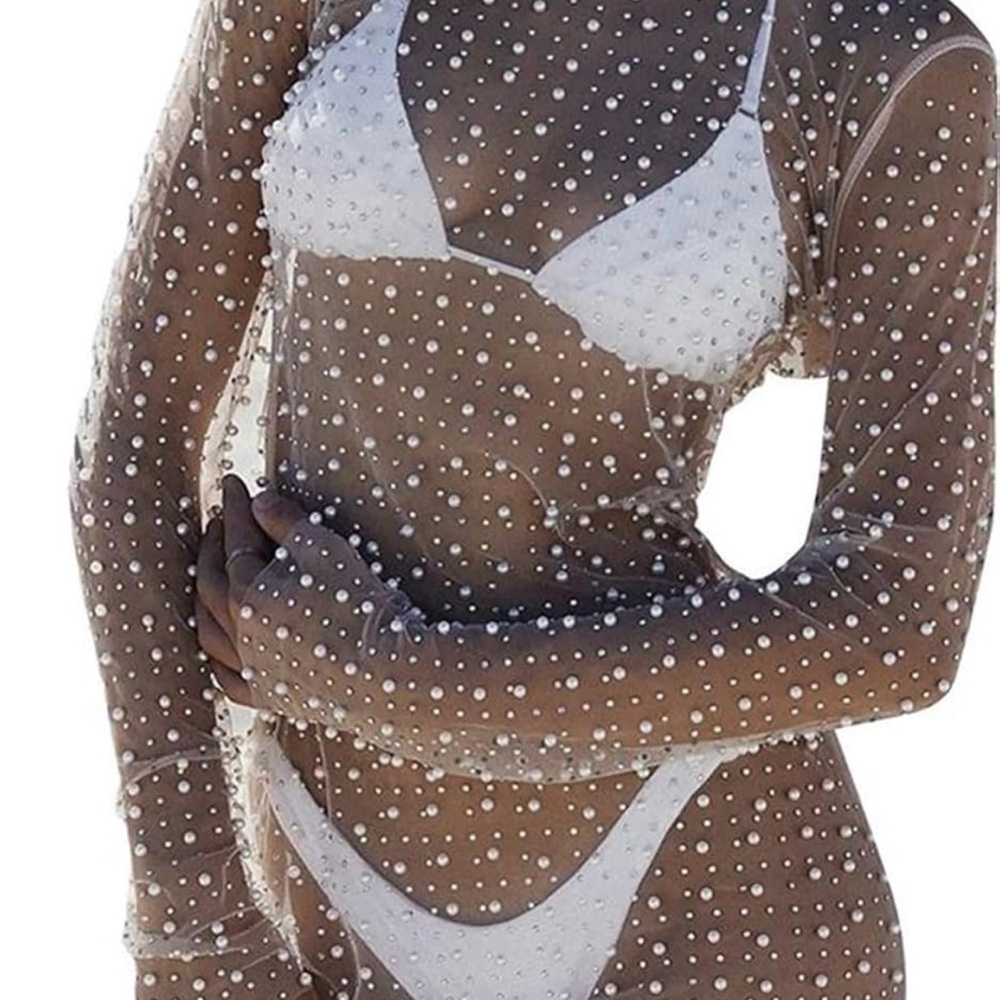 Sheer White Swim Coverup